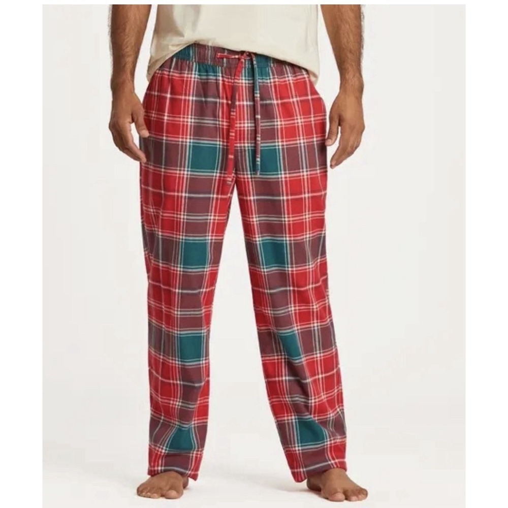 Life is Good Men Classic Sleep Pajama Pant Holiday Red Plaid Sz XL - Festive!
